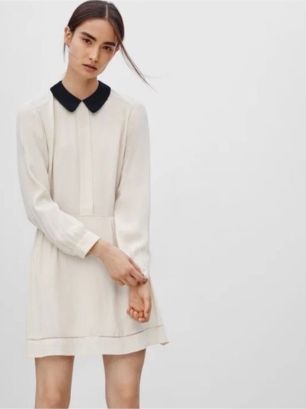 NWT Sunday Best Hawkins Dress Peter Pan Collar Lace Crepe Mod French Preppy